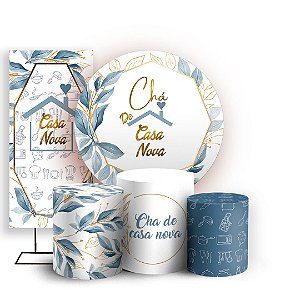 KIT Redondo Trio e Faixa - Chá de Casa Nova - Sublimado 3D