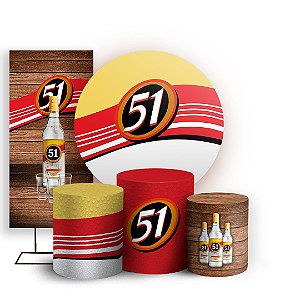 KIT Redondo Trio e Faixa - 51 Cachaça - Sublimado 3D