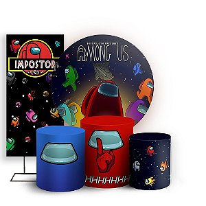 KIT Redondo Trio e Faixa - Among Us - Sublimado 3D