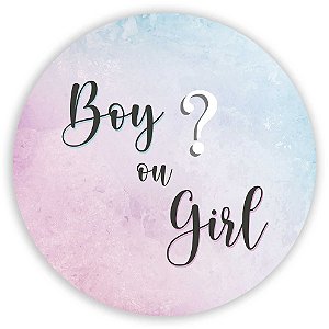 Painel de Mesa - Girl Boy Revelação - Sublimado 3D