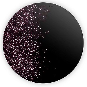 Painel de Mesa - Glitter Preto Rosa - Sublimado 3D