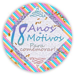 Painel de Mesa - 18 Anos - Sublimado 3D
