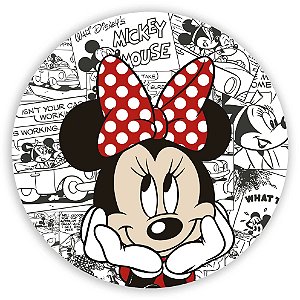 Painel de Mesa - Minnie Vermelha - Sublimado 3D