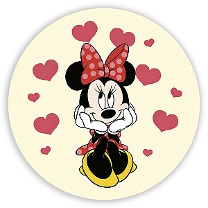 Painel de Mesa - Minnie Vermelha - Sublimado 3D