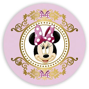 Painel de Mesa - Minnie Rosa - Sublimado 3D