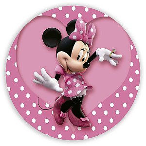Painel de Mesa - Minnie Rosa - Sublimado 3D
