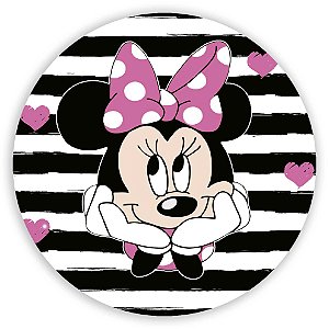 Painel de Mesa - Minnie Rosa - Sublimado 3D