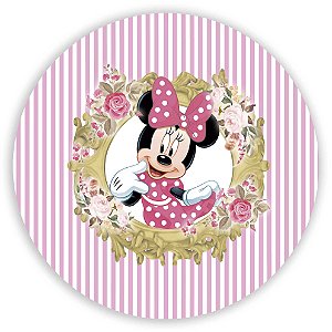 Painel de Mesa - Minnie Rosa - Sublimado 3D