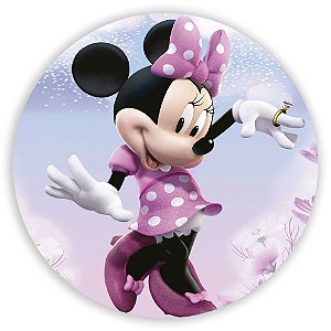 Painel de Mesa - Minnie Rosa - Sublimado 3D