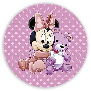 Painel de Mesa - Minnie Baby Rosa - Sublimado 3D