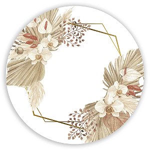 Painel de Mesa - Floral Geometrico - Sublimado 3D