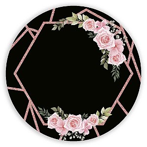 Painel de Mesa - Floral Geometrico - Sublimado 3D