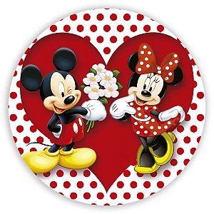 Painel de Mesa - Mickey e Minnie - Sublimado 3D