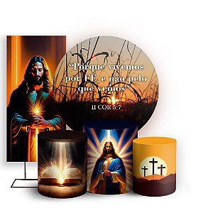 KIT Redondo Trio e Faixa - Religioso - Sublimado 3D