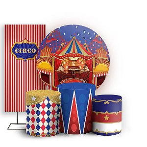 KIT Redondo Trio e Faixa - Circo - Sublimado 3D