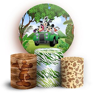 KIT Redondo e Trio - Mickey Safari - Sublimado 3D
