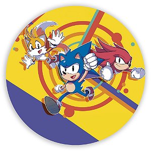 Painel Redondo - Sonic - Sublimado 3D