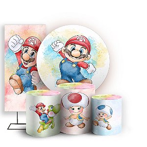 KIT Redondo Trio e Faixa - Super Mario - Sublimado 3D