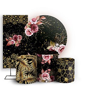 KIT Redondo Trio e Faixa - Floral - Sublimado 3D