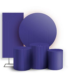 KIT Redondo Trio e Faixa - Bohos Roxo - Sublimado 3D