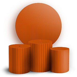 KIT Redondo e Trio - Bohos Laranja - Sublimado 3D