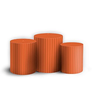 Trio Cilindro - Bohos Laranja - Sublimado 3D + Elástico