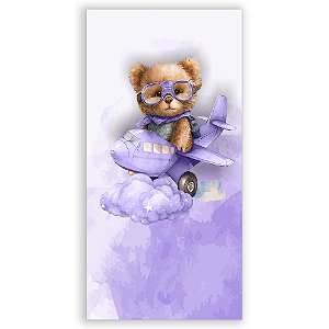 Faixa Lateral - Ursinha Lilas - Sublimado 3D