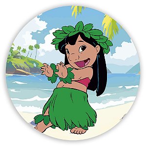Painel Redondo - Lilo e Stitch - Sublimado 3D