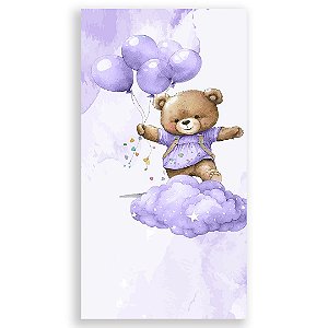 Faixa Lateral - Ursinha Lilas - Sublimado 3D