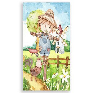 Faixa Lateral - Fazendinha Aquarela - Sublimado 3D