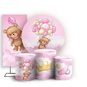 KIT Redondo Trio e Faixa - Urso Baloeiro - Sublimado 3D