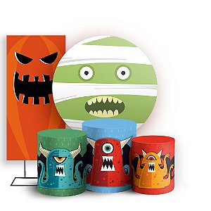 KIT Redondo Trio e Faixa - Halloween - Sublimado 3D