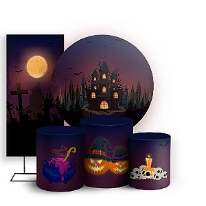 KIT Redondo Trio e Faixa - Halloween - Sublimado 3D