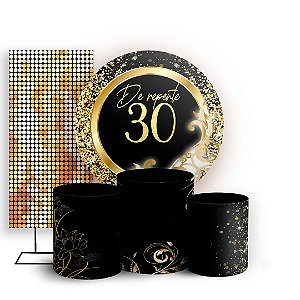 KIT Redondo Trio e Faixa - De Repente 30 - Sublimado 3D