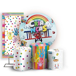 KIT Redondo Trio e Faixa - Dia das Crianças - Sublimado 3D