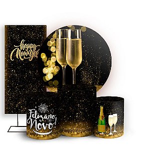 KIT Redondo Trio e Faixa - Ano Novo - Natal - Sublimado 3D