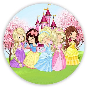 Painel Redondo - Princesas - Sublimado 3D