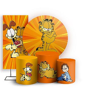 KIT Redondo Trio e Faixa -  Garfield - Sublimado 3D