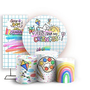 KIT Redondo Trio e Faixa -  Dia das Criancas - Sublimado 3D