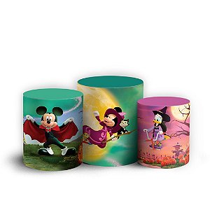 Trio Cilindro - Mickey Halloween - Sublimado 3D + Elástico