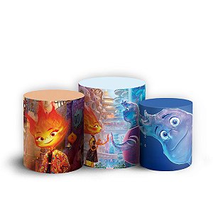 Trio Cilindro - Elemental - Sublimado 3D + Elástico