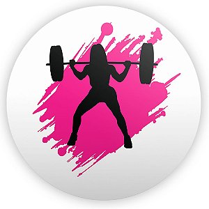 Painel Redondo - Academia Rosa - Sublimado 3D