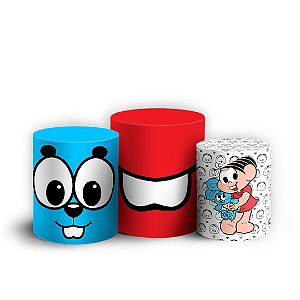 Trio Cilindro - Turma da Mônica - Sublimado 3D + Elástico