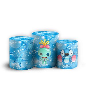 Trio Cilindro - Lilo e Stitch - Sublimado 3D + Elástico