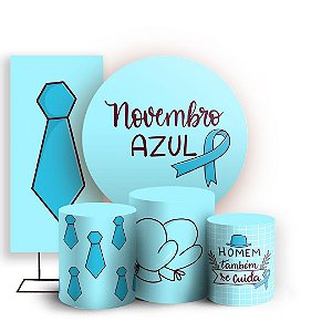 KIT Redondo Trio e Faixa - Novembro Azul - Sublimado 3D