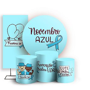 KIT Redondo Trio e Faixa - Novembro Azul - Sublimado 3D