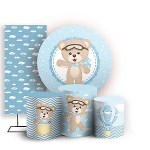 KIT Redondo Trio e Faixa  Ursinho Baloeiro - Sublimado 3D