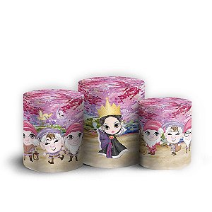 Trio Cilindro - Branca de Neve Princesas - Sublimado 3D + Elástico