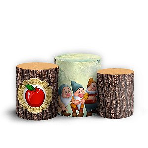 Trio Cilindro - Branca de Neve - Sublimado 3D + Elástico