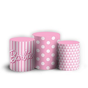 Trio Cilindro - Barbie - Sublimado 3D + Elástico